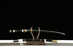 Alternative view of Black Heaven Feather - Handsmitt Katana av 1045 kolstål