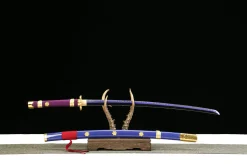 Alternative view of Enma (紫) - Handsmitt Katana av 1045 kolstål