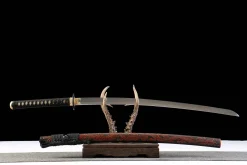 Alternative view of Crimson Sky Dragon - Handsmitt Katana av 1065 kolstål