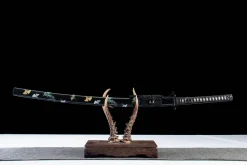 Alternative view of Ginkgos Sista Ljus - Handsmitt Katana av 1065 kolstål