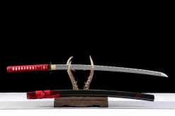 Alternative view of Steel Shadow - Handsmitt Katana av 1065 kolstål