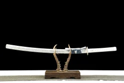 White Jade - Handsmitt Katana av 1065 kolstål