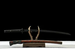 Alternative view of Black Thunder - Handsmitt Katana av Ceramic Coated Steel