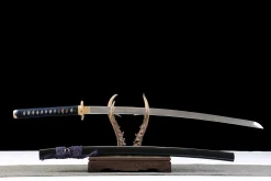 Azure Radiance - Handsmitt Katana av Damaskusstål