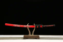 Flame Dragon - Handsmitt Katana av Damaskusstål