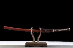 Crimson Gold Edge - Handsmitt Katana av High Carbon Steel