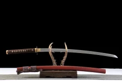 Alternative view of Crimson Gold Edge - Handsmitt Katana av High Carbon Steel