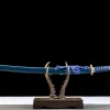 Deep Sea Gold - Handsmitt Katana av Lerherdat Damaskusstål