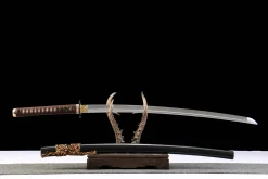 Alternative view of Dark Gold Weave - Handsmitt Katana av T10 verktygsstål