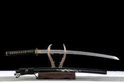 Alternative view of Deep Ocean Gold Thread - Handsmitt Katana av T10 verktygsstål