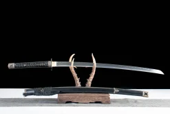 Alternative view of Omvänt Blad - Handsmitt Katana av T10 verktygsstål