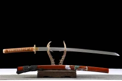 Alternative view of Scarlet Cherry Moon - Handsmitt Katana av T10 verktygsstål