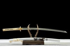 Alternative view of Silver Tide - Handsmitt Katana av T10 verktygsstål